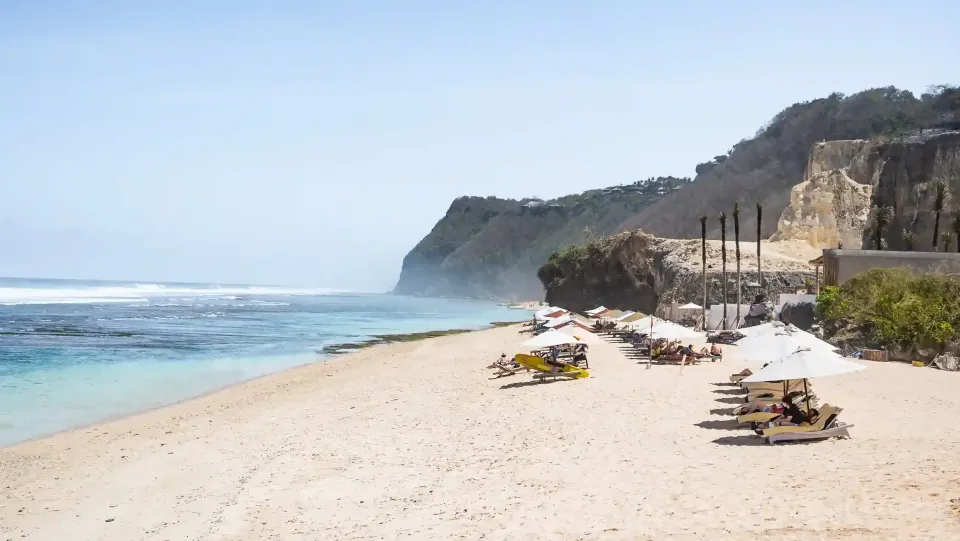 Melasti Beach below the Bukit cliffs