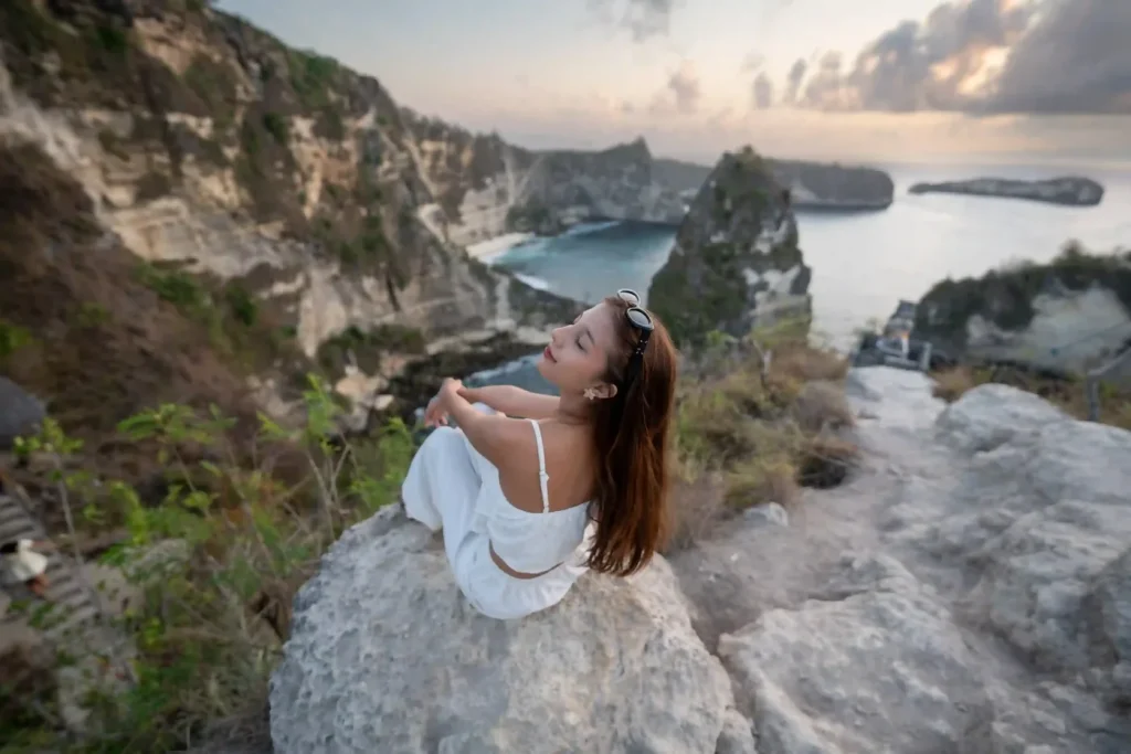 Diamond Beach at sunset, Nusa Penida